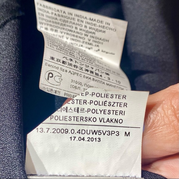 Stile Benetton NWT Black Beaded Neck Line Dress Medium - Picture 13 of 13